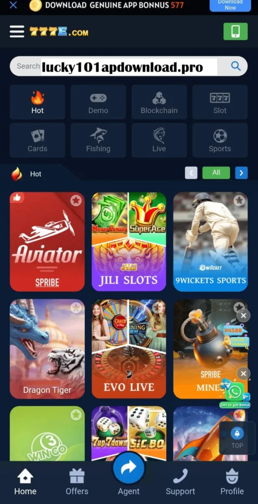 777E Game interface