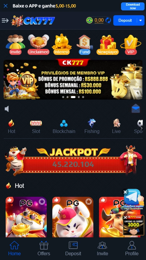 Slug77 Game interface screenshot